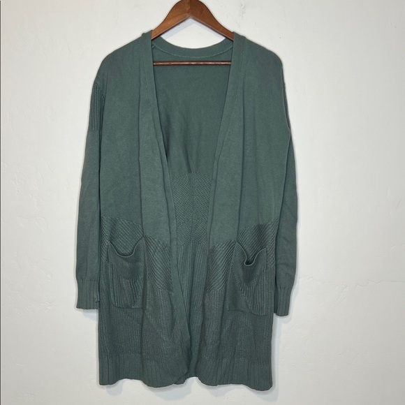 Lululemon Sincerely Yours Open Front Cardigan Sweater Tidewater Teal L / XL - Picture 2 of 6